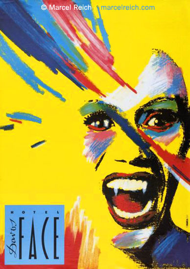 Hotel Face Davos, Plakat, 1989, Offset, 128 x 90,5 cm. Druck: Orell Füssli AG. Das Plakat wurde in der Fachzeitschrift 